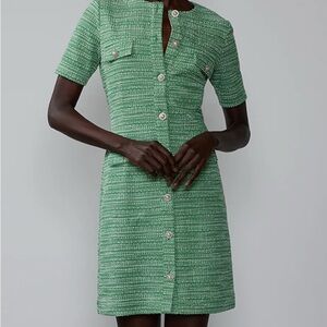 New York & Company Twead Green Sheath Dress